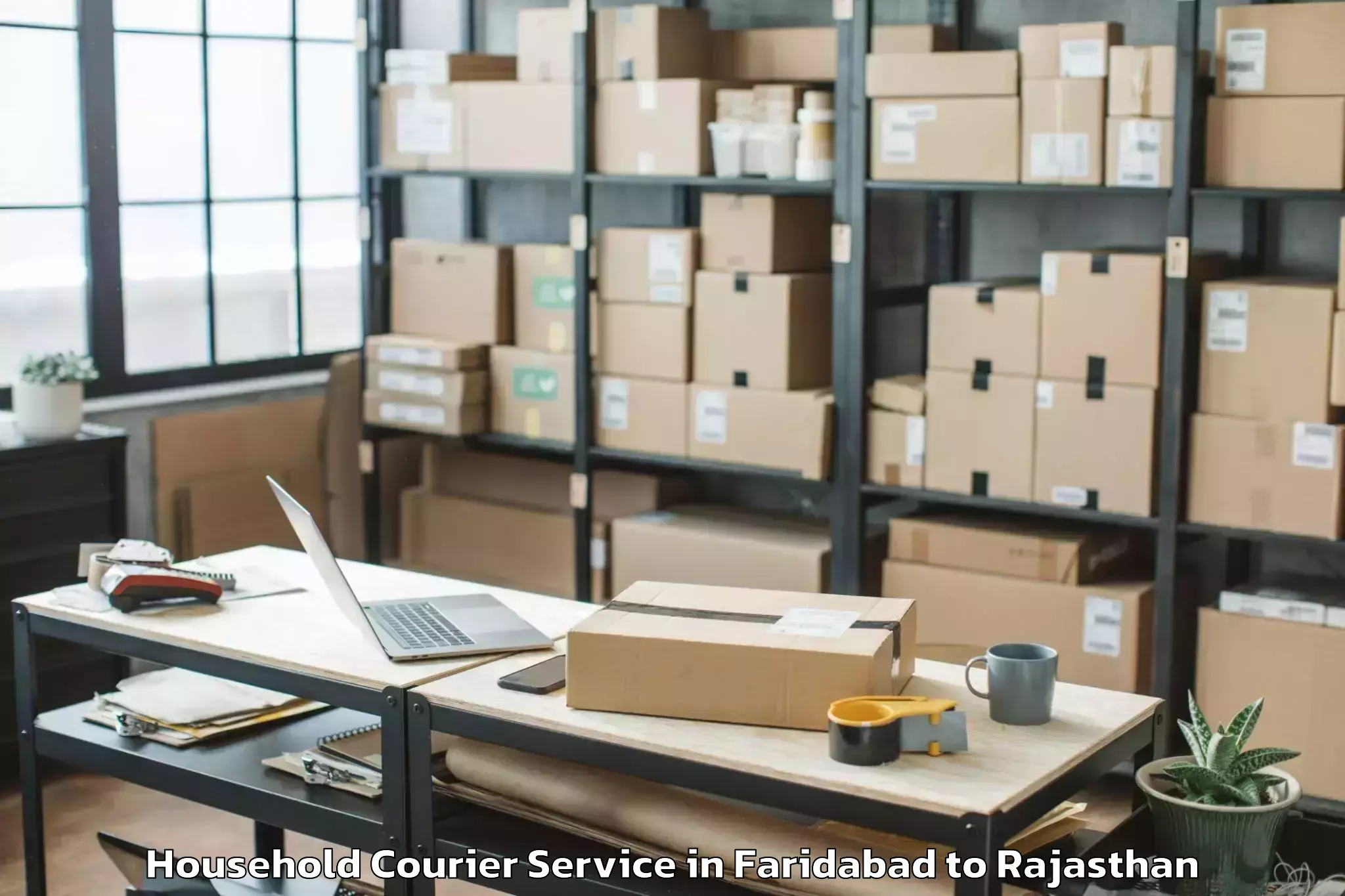 Easy Faridabad to Bhilwara Household Courier Booking